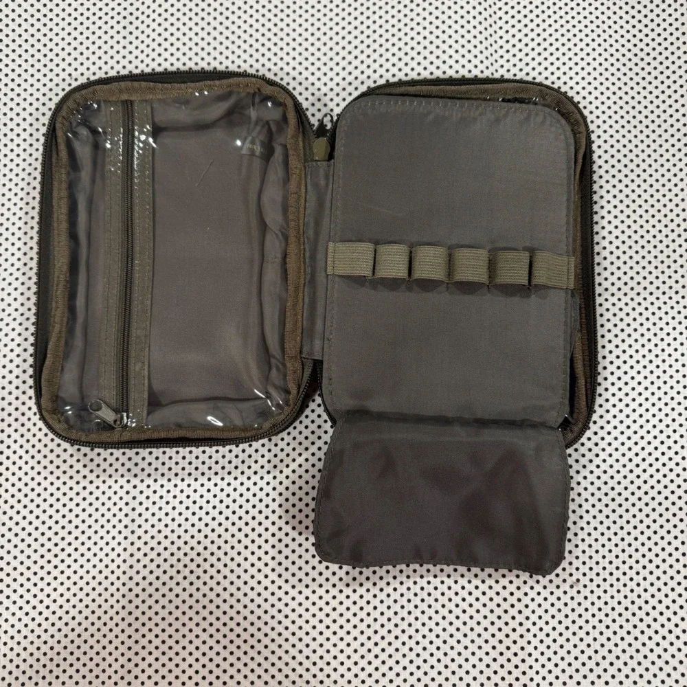 Bare Escentuals Wild Jungle Bag Olive Green Faux Croc Makeup Organizer Vintage